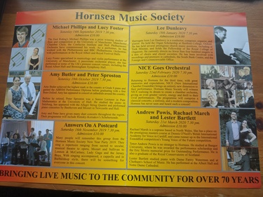 Donation to Hornsea Music Society