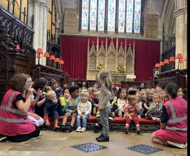 Visit to Bridlington Priory Church to see two, three and four year olds singing!!!